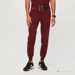 Figs Men's Burgundy Jogger Pants